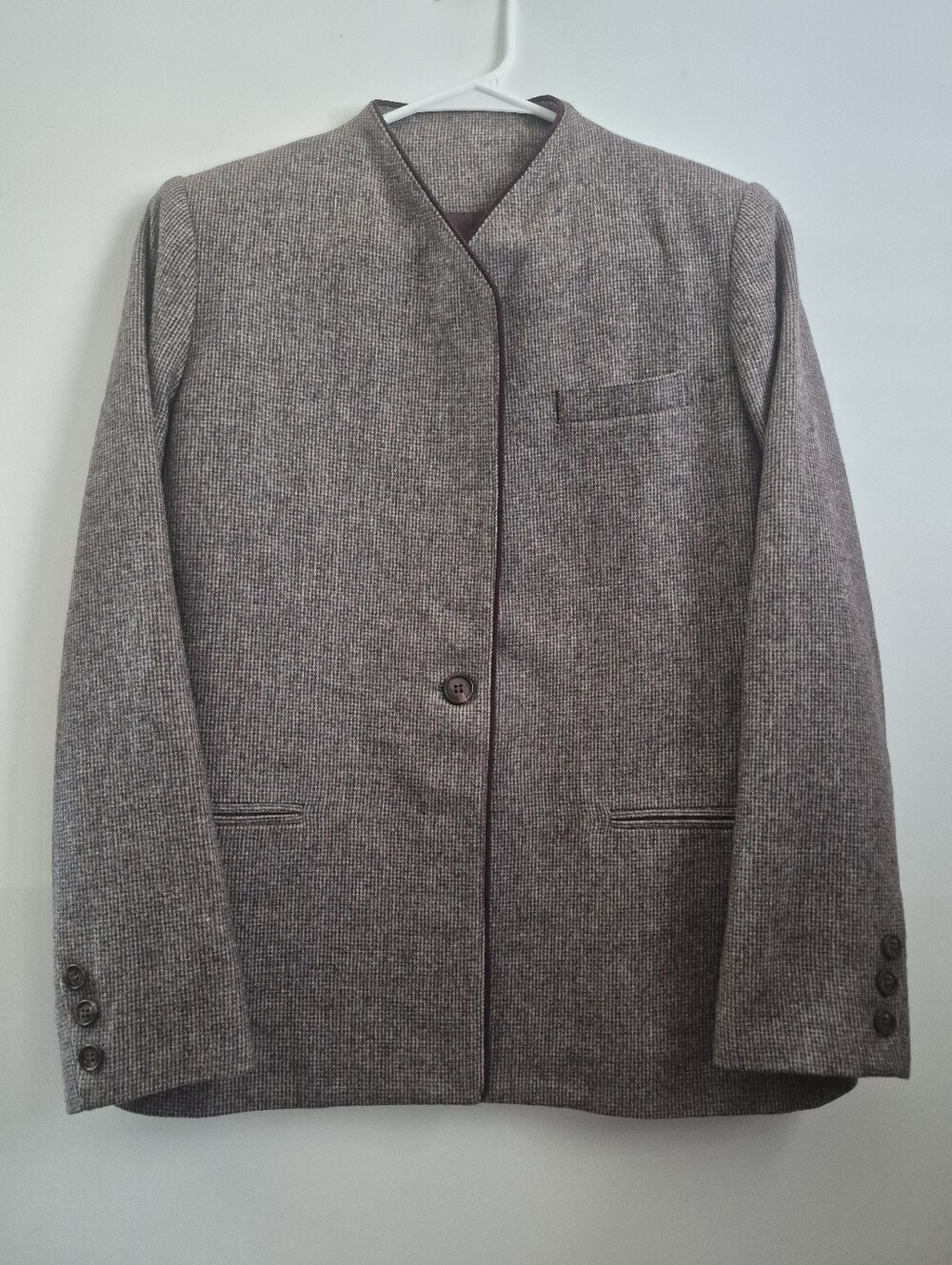Vtg Daniel for Spellbound Wool Blend Tweed Blazer Jacket Womens 8 Made in USA